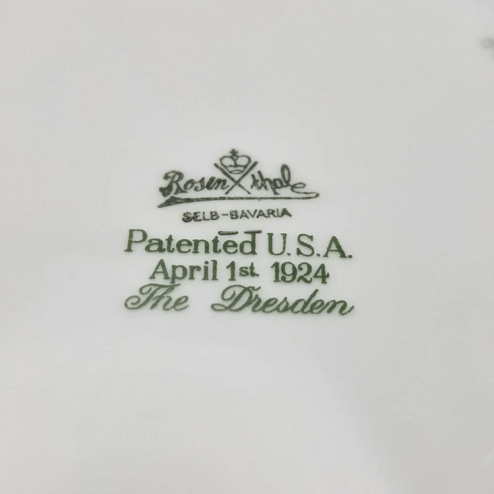 3 Rosenthal‎ Selb Bavaria Dresden Flowers Bread Plates 6.75 Inch 1924 Germany